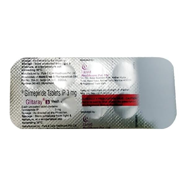 Glitaray 3mg Tablet 10'S