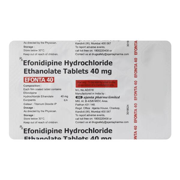 EFONTA 40mg Tablet 15's