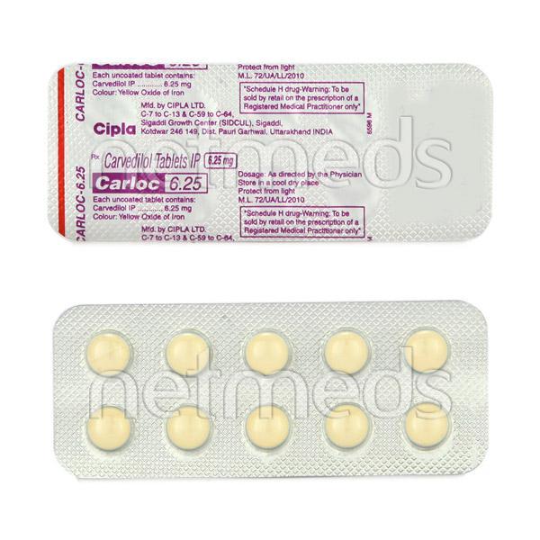 Carloc 6.25mg Tablet 10'S