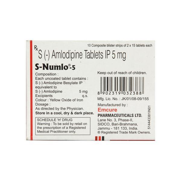 S Numlo 5mg Tablet 15'S