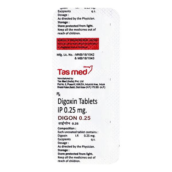 DIGON 0.25mg Tablet 10's