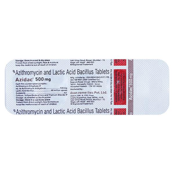 AZIDAC 500mg Tablet 5's
