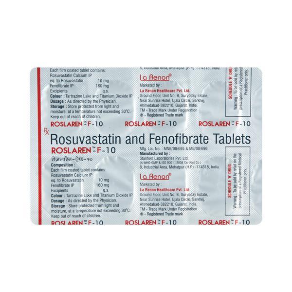 Roslaren F 10/160mg Tablet 10'S