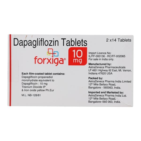 Forxiga 10mg Tablet 14'S
