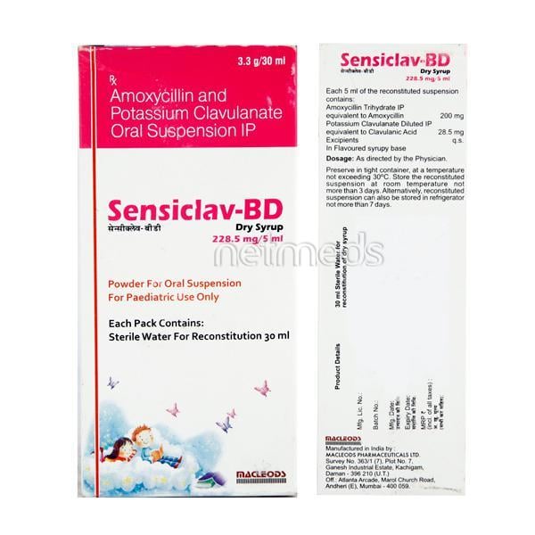 Sensiclav BD 228.5mg Dry Syrup 30ml