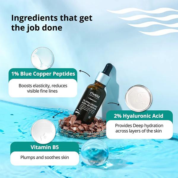 RIVELA 2% HYALURONIC ACID +B5 Serum 30ml
