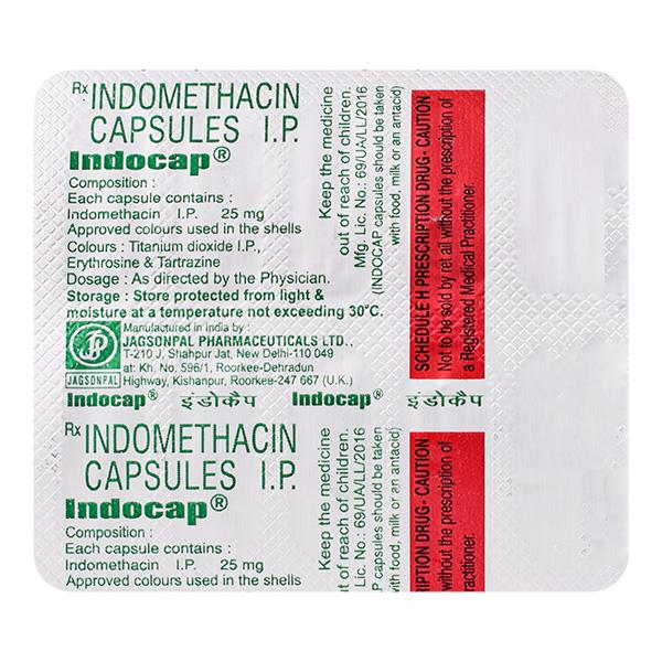 Indocap 25mg Capsule 10'S