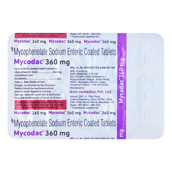 MYCODAC 360mg Tablet 10's
