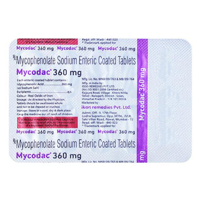 MYCODAC 360mg Tablet 10's
