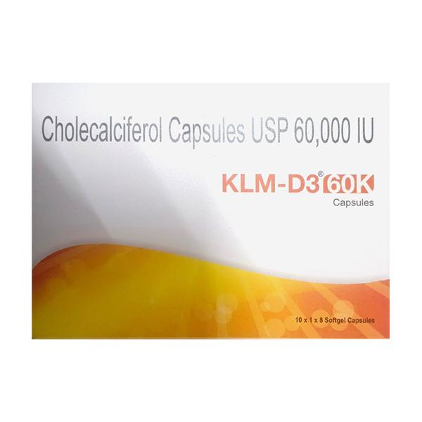 KLM D3 60k Softgel Capsule 8's