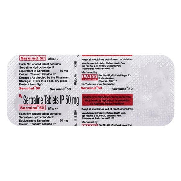 Sermind 50mg Tablet 10'S