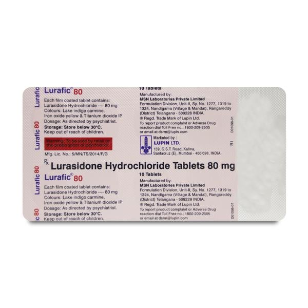 Lurafic 80mg Tablet 10'S
