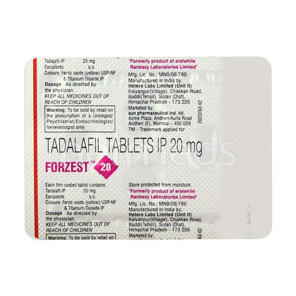 Forzest 20mg Tablet 4'S