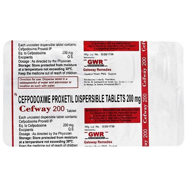 CEFWAY 200 DT Tablet 10's