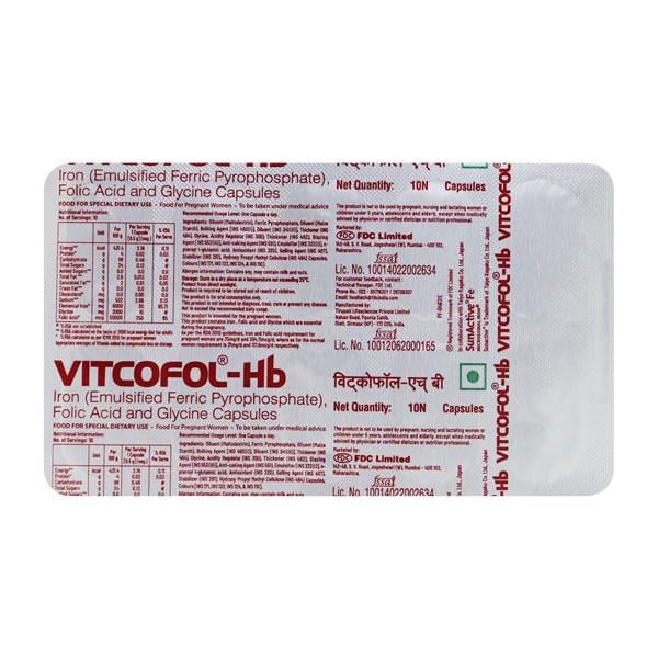 Vitcofol HB Capsule 10'S