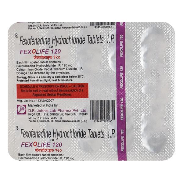 FEXOLIFE 120mg Tablet 10's