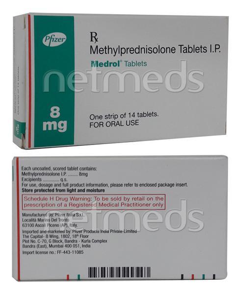 Medrol 8mg Tablet 14'S