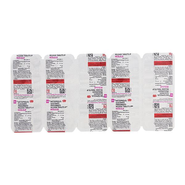 Metol XL 50mg Tablet 10'S