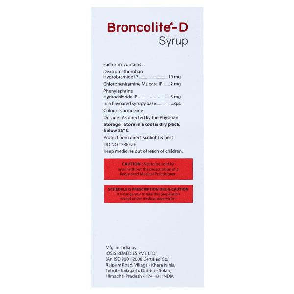 BRONCOLITE D Syrup 60ml