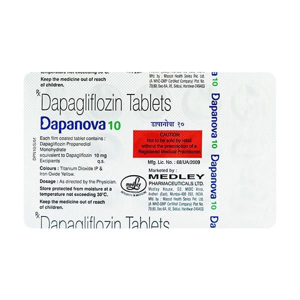 DAPANOVA 10 Tablet 15's