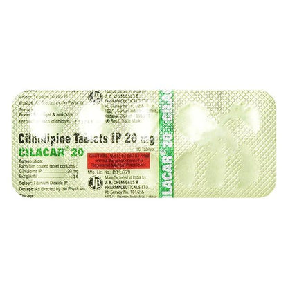 Cilacar 20mg Tablet 10'S