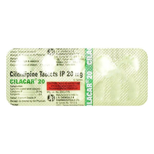 Cilacar 20mg Tablet 10'S