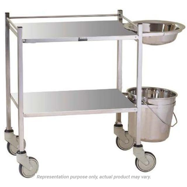 Daksh Dressing Trolley with Bowl - Bucket Stainless Steel - 2047 - Global Surgicals