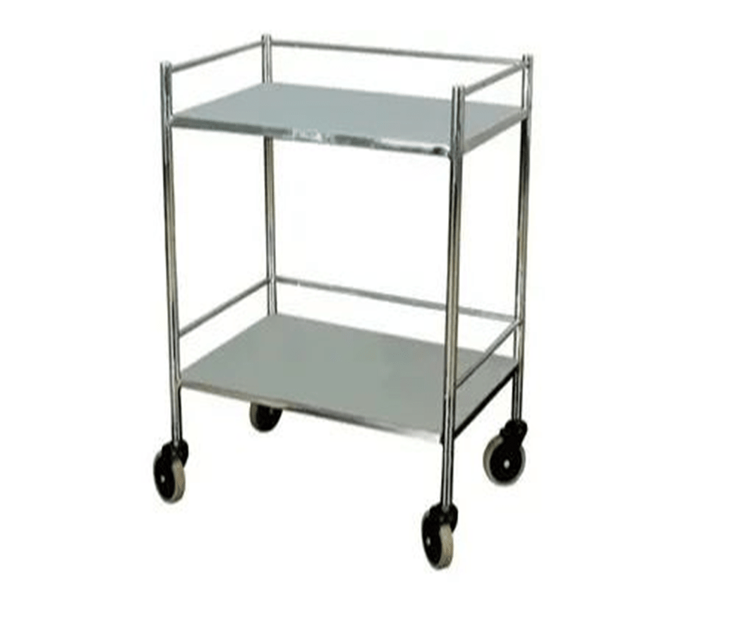 Daksh Instrument Trolley Stainless Steel - 2046 - Global Surgicals