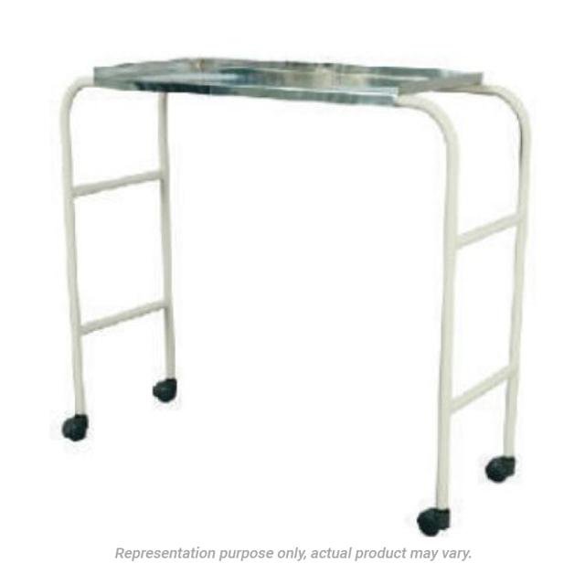 Daksh Over Bed Trolley Stainless Steel Top - 2051 - Global Surgicals
