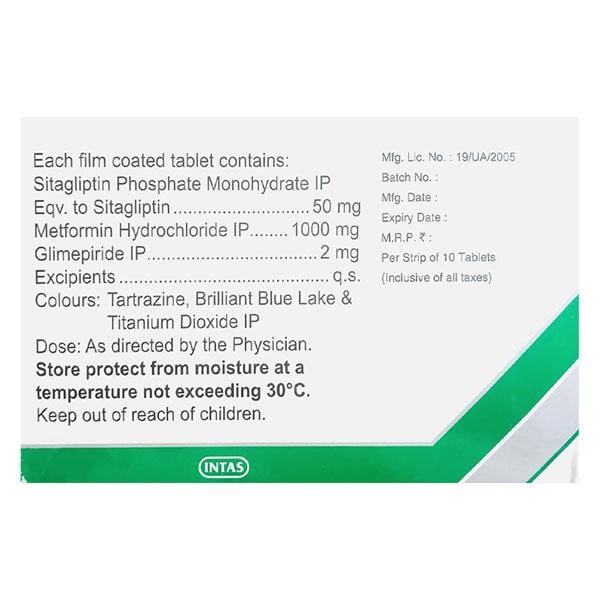 ZORYL MS IR 2/1000 Tablet 10's