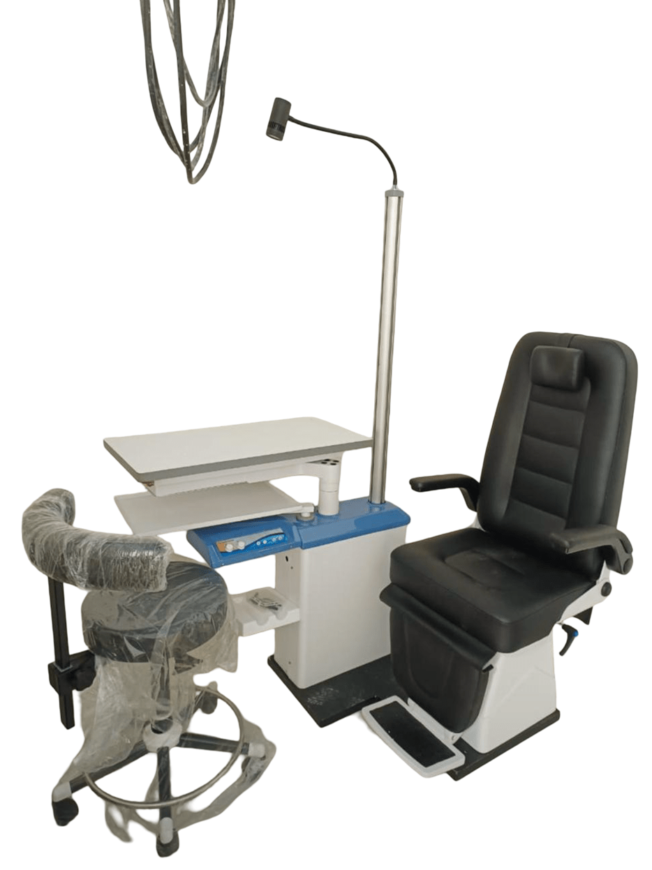 Dayal Ophthalmic Refraction Unit with Stool Compact Open Tray - Global Surgicals