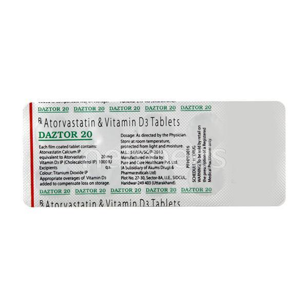 Daztor 20mg Tablet 10'S - Global Surgicals