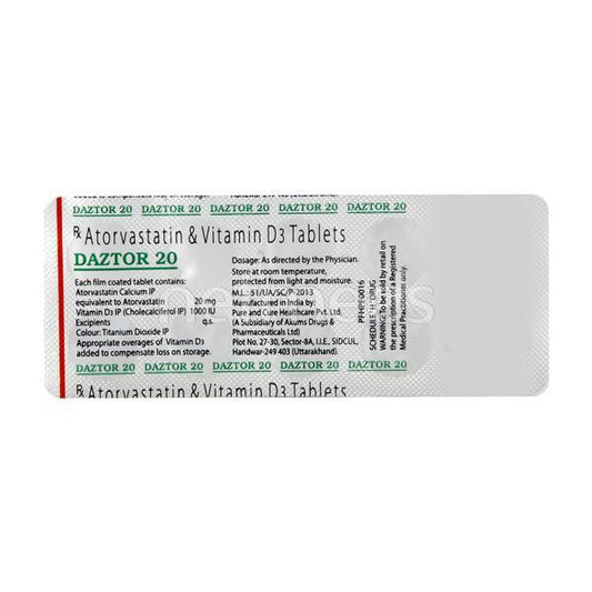 Daztor 20mg Tablet 10'S - Global Surgicals