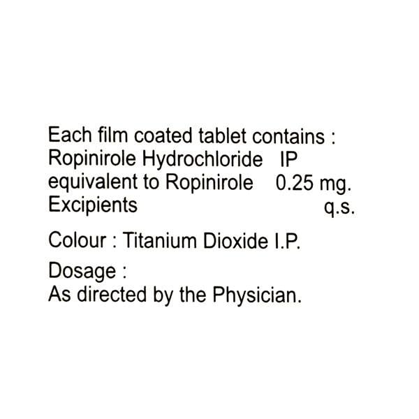 Roparil 0.25mg Tablet 10'S