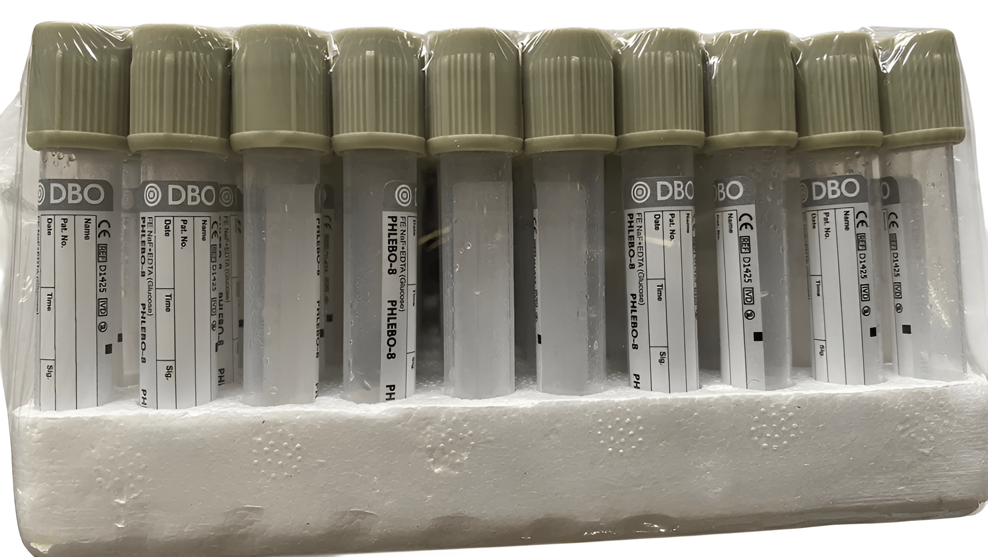 DBO Sodium Fluoride Non Vacuum Blood Collection Tube - Global Surgicals