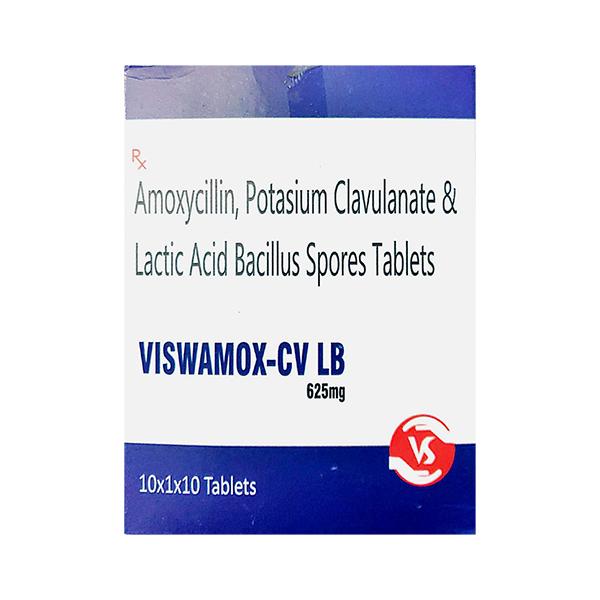VISWAMOX CV LB 625mg Tablet 10's