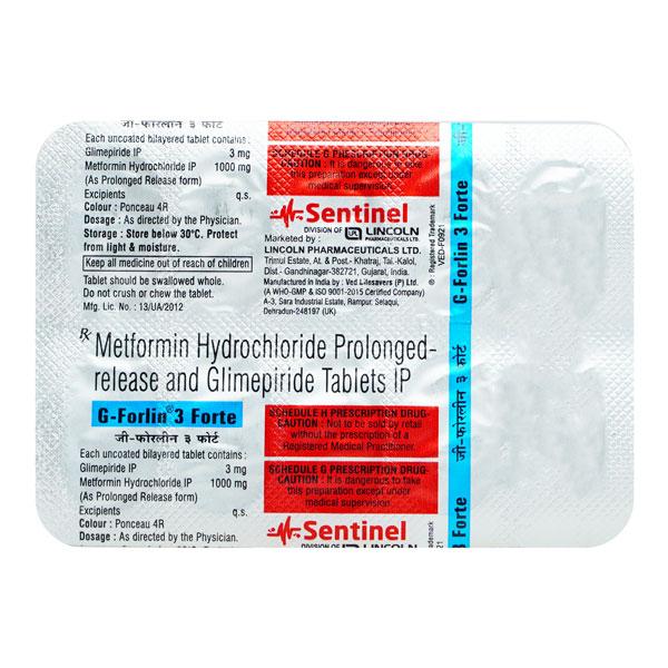 G Forlin Forte 3mg Tablet 10'S
