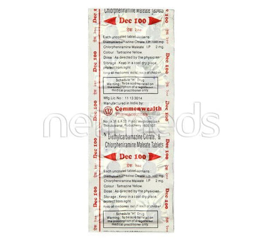 Dec 100mg Tablet 10'S - Global Surgicals