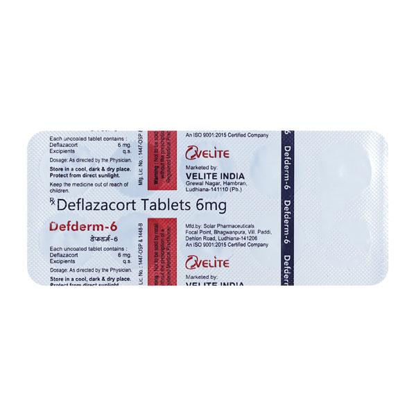 DEFDERM 6 Tablet 10's - Global Surgicals
