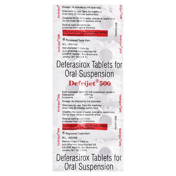 Defrijet 500mg Tablet 10'S - Global Surgicals