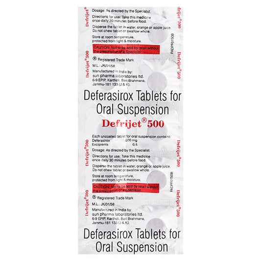 Defrijet 500mg Tablet 10'S - Global Surgicals