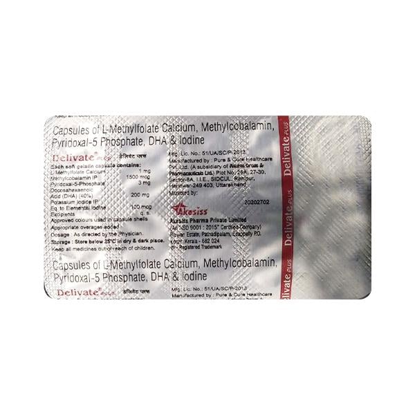 DELIVATE PLUS Capsule 10's - Global Surgicals