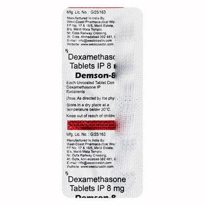 DEMSON 8 Tablet 10's - Global Surgicals