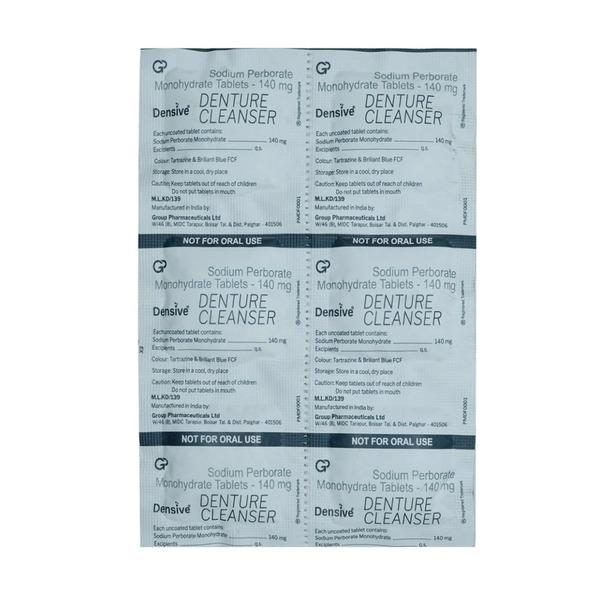 DENSIVE DENTURE CLEANSER Tablet 6's - Global Surgicals