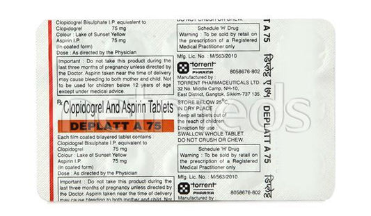 Deplatt A 75mg Tablet 15'S - Global Surgicals