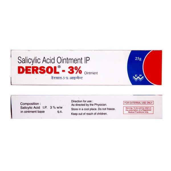 Dersol 3% Ointment 25gm - Global Surgicals