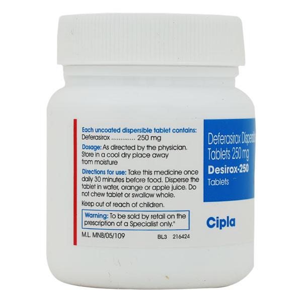 Desirox 250mg Tablet 30'S - Global Surgicals