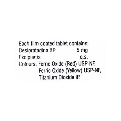 DESLOR 5mg Tablet 15's - Global Surgicals