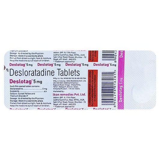 DESLOTAG 5mg Tablet 10's - Global Surgicals
