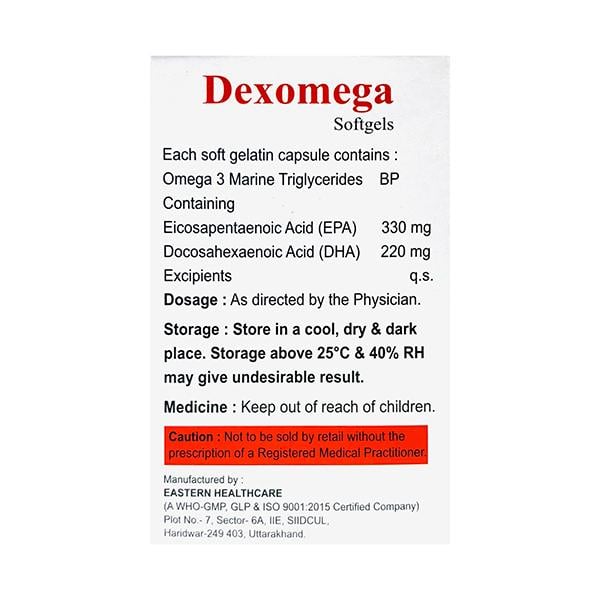 DEXOMEGA Softgel 60's - Global Surgicals